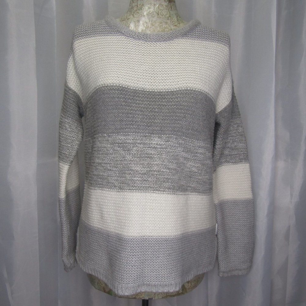Calvin Klein Jeans Gray Striped Sweater